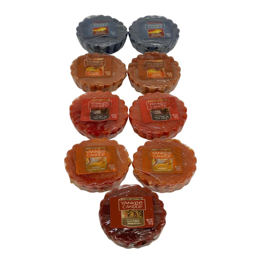 Yankee Candle Wax Melts Tarts Fall Autumn Scents Bundle Lot of 9 Spiced Pumpkin